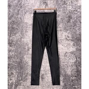 New Commando Leggings Large Womens Black Vegan Leather Perfect Control
